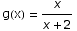 g(x) = x/(x + 2)