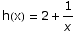 h(x) = 2 + 1/x