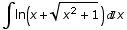 ∫ ln(x + (x^2 + 1)^(1/2)) x