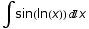 ∫sin(ln(x)) x